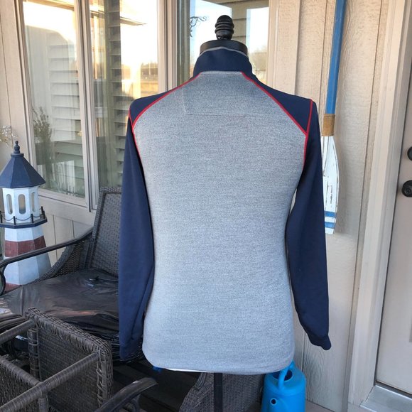 ANTIGUA Men's Gray Heather & Navy 'Ole Miss' Quarter Zip Pull Over - Sz MED - Picture 6 of 11